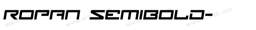 Ropan SemiBold字体转换